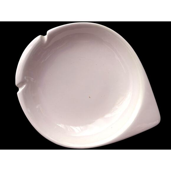 Set of 3 Atomic Era Mid Century Modern Green & White Stackable Ashtrays 6” - Picture 4 of 7